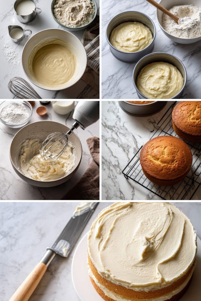 Ina Garten Vanilla Cake with Buttercream Frosting Recipe