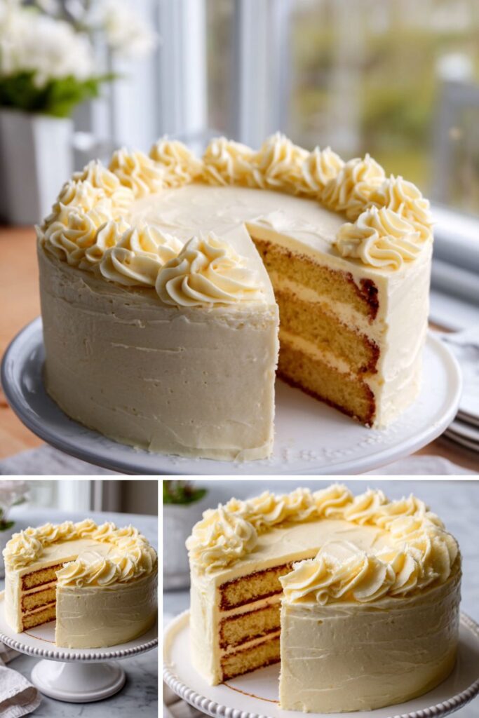 Ina Garten Vanilla Cake with Buttercream Frosting Recipe