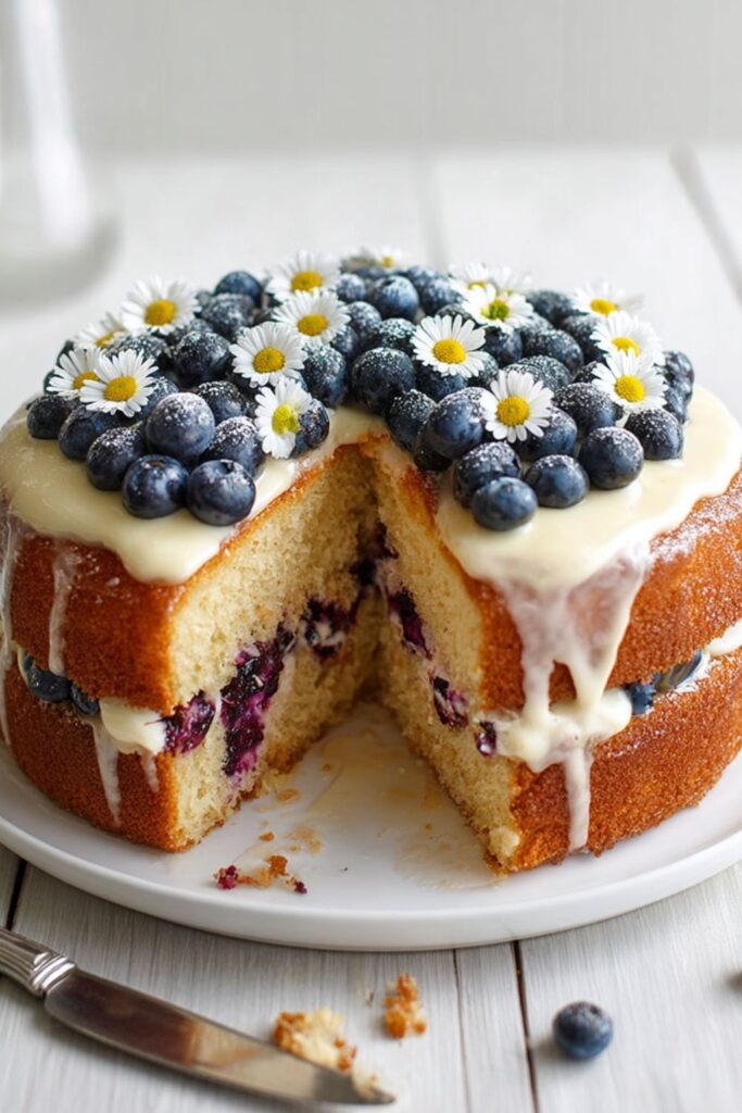 Ina Garten Blueberry Lemon Cream Cake Recipe