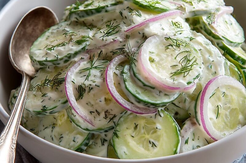 Ina Garten Creamy Cucumber Salad Recipe