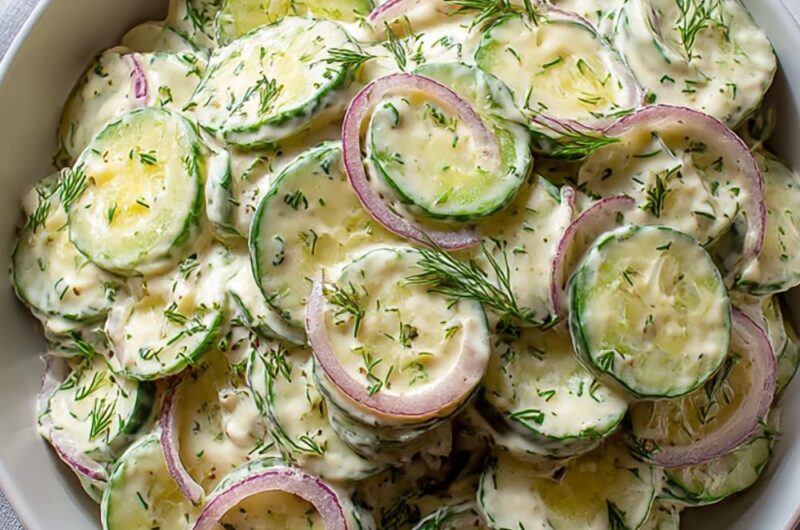 Ina Garten Creamy Cucumber Salad Recipe