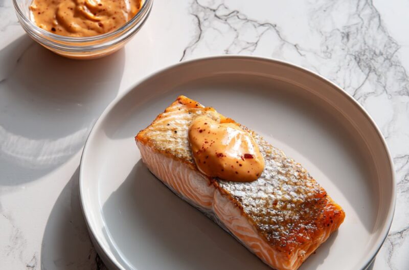 Ina Garten Seared Salmon With Spicy Red Pepper Aioli