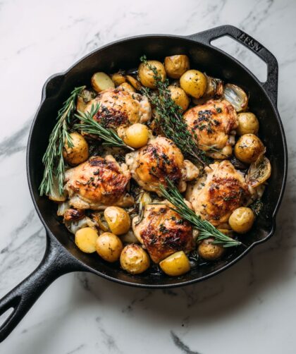 Ina Garten Skillet Roasted Chicken Thighs And Potatoes Recipe