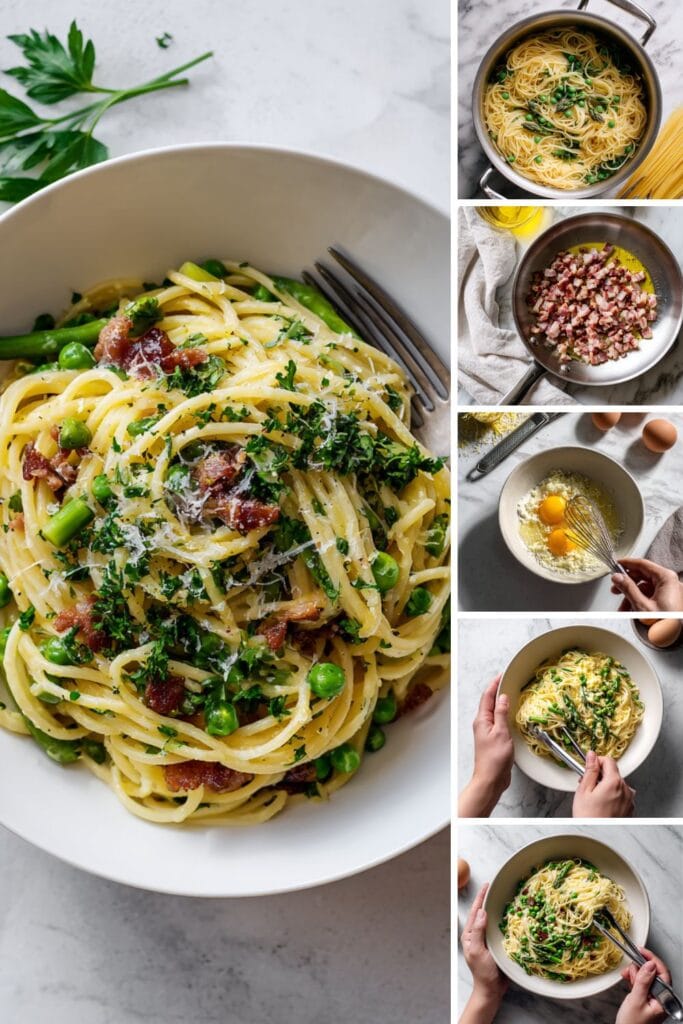 Ina Garten Spring Green Spaghetti Carbonara Recipe