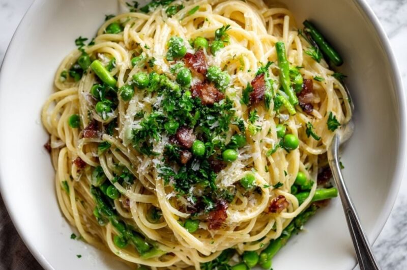 Ina Garten Spring Green Spaghetti Carbonara Recipe