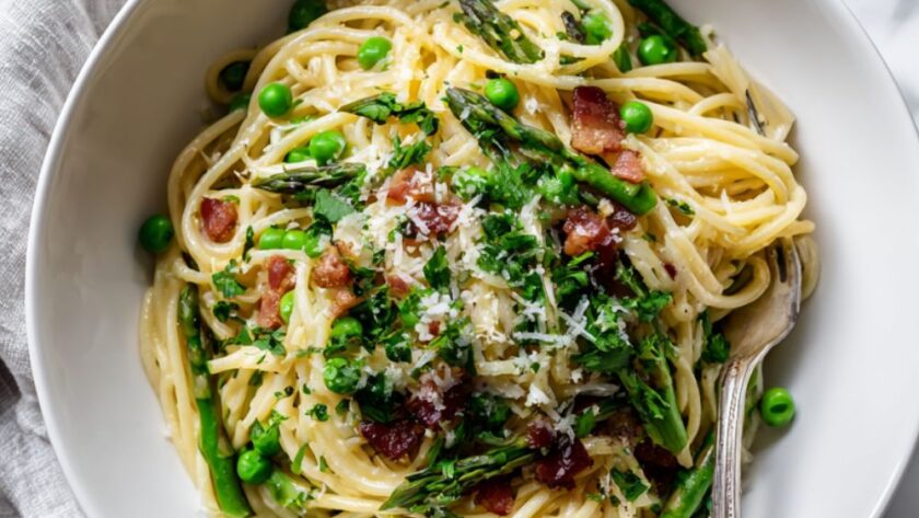 Ina Garten Spring Green Spaghetti Carbonara Recipe