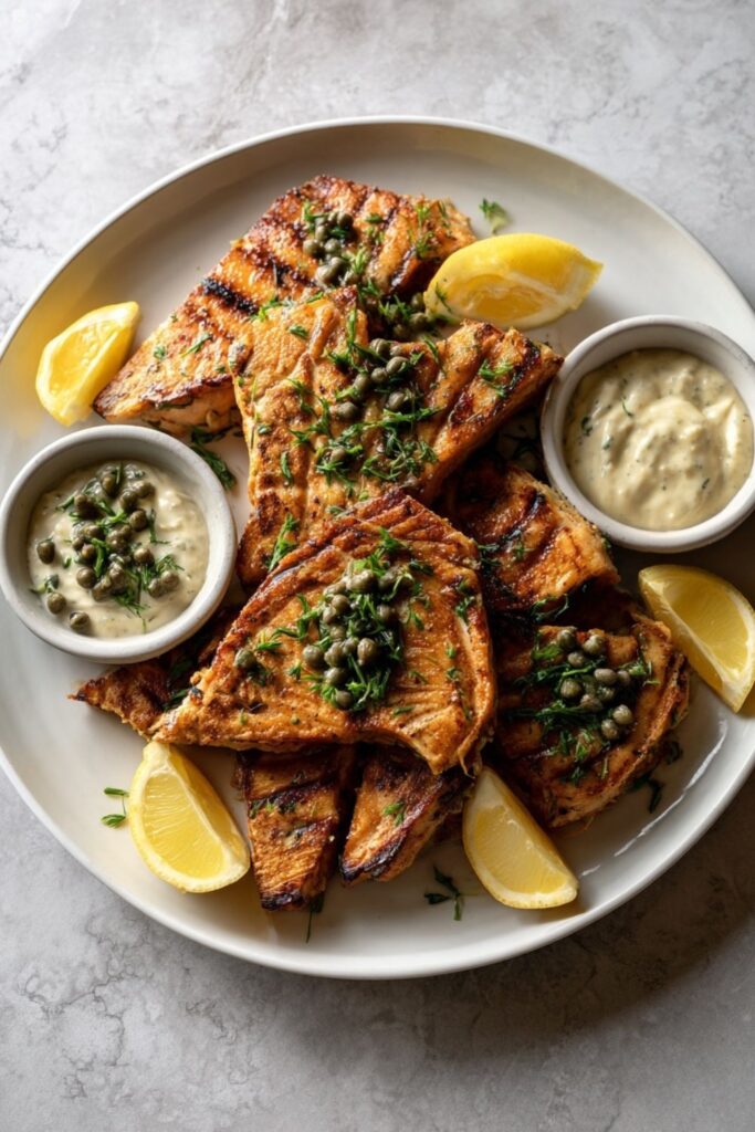 Caesar-Roasted Swordfish