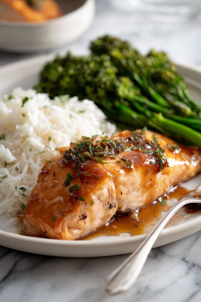 Salmon Teriyaki and Broccolini