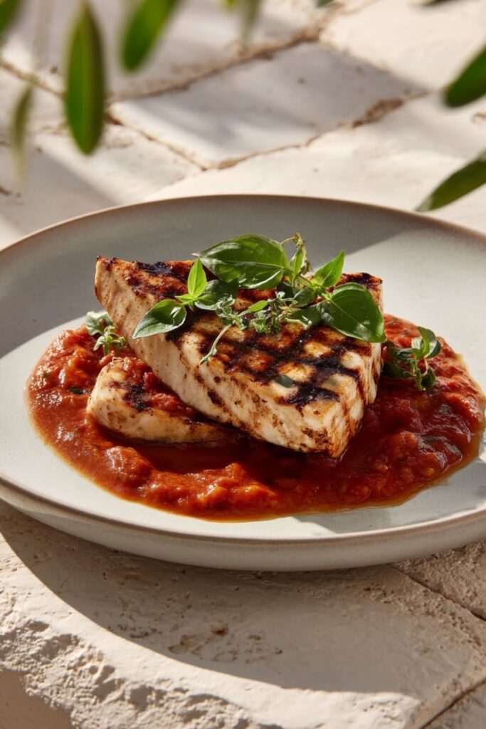 Swordfish With Tomatoes and Capers