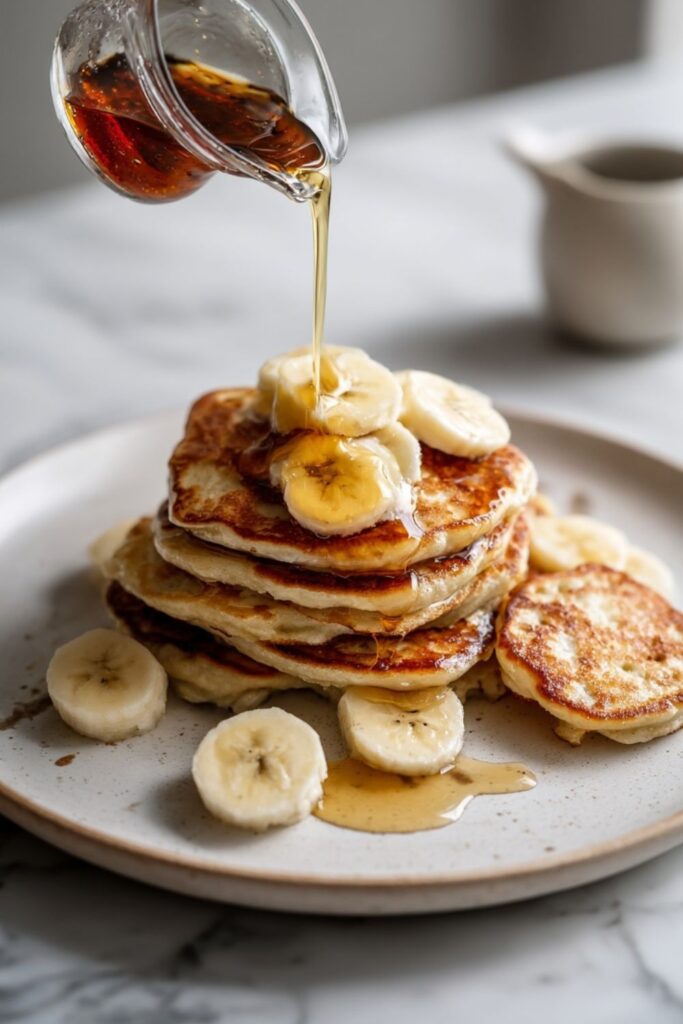 Banana Sour Cream Pancakes