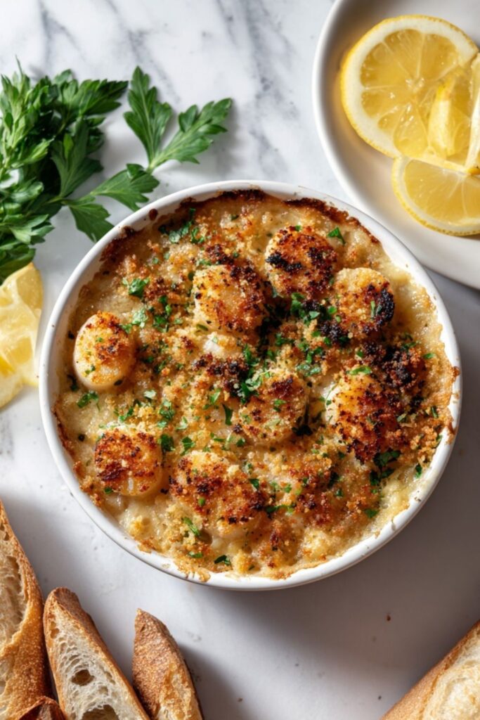 Bay Scallop Gratin