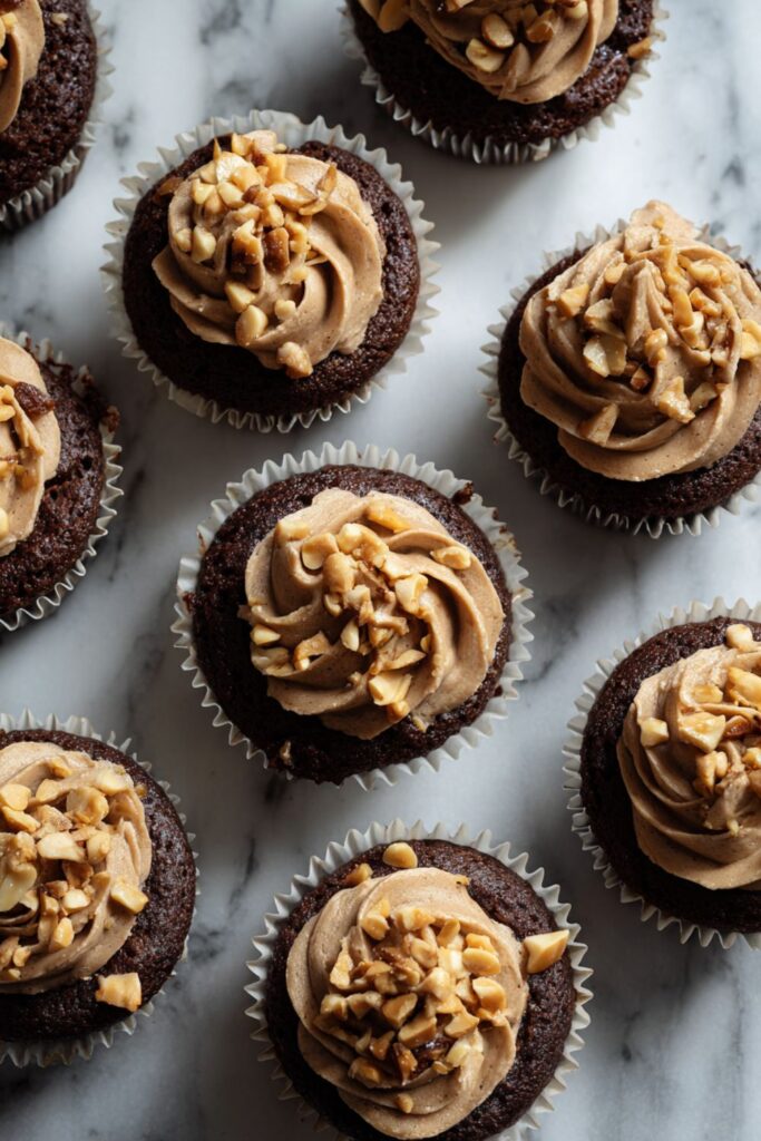 Chocolate Cupcakes With Peanut Butter Icing