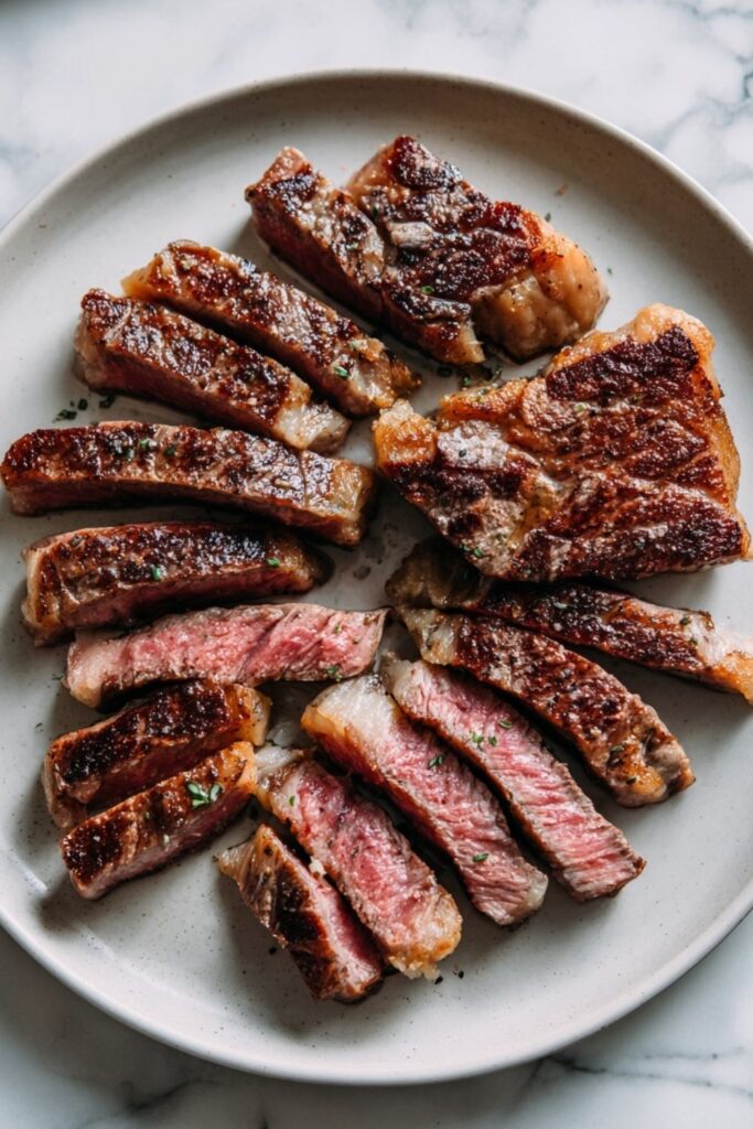 Grilled New York Strip Steaks