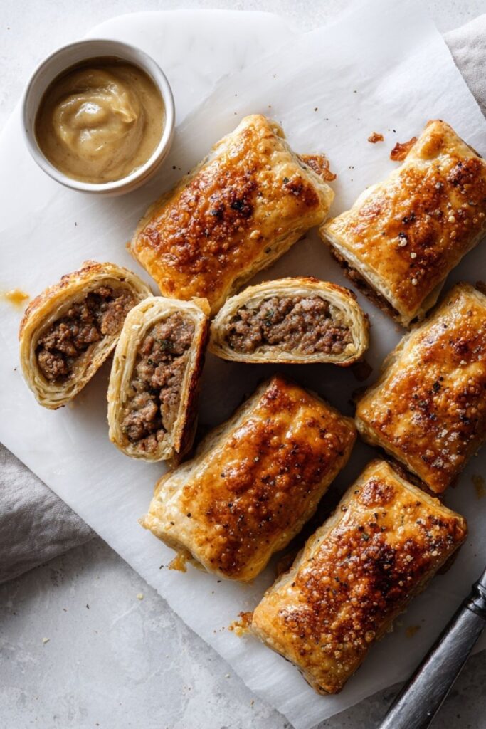 Lamb Sausage in Puff Pastry