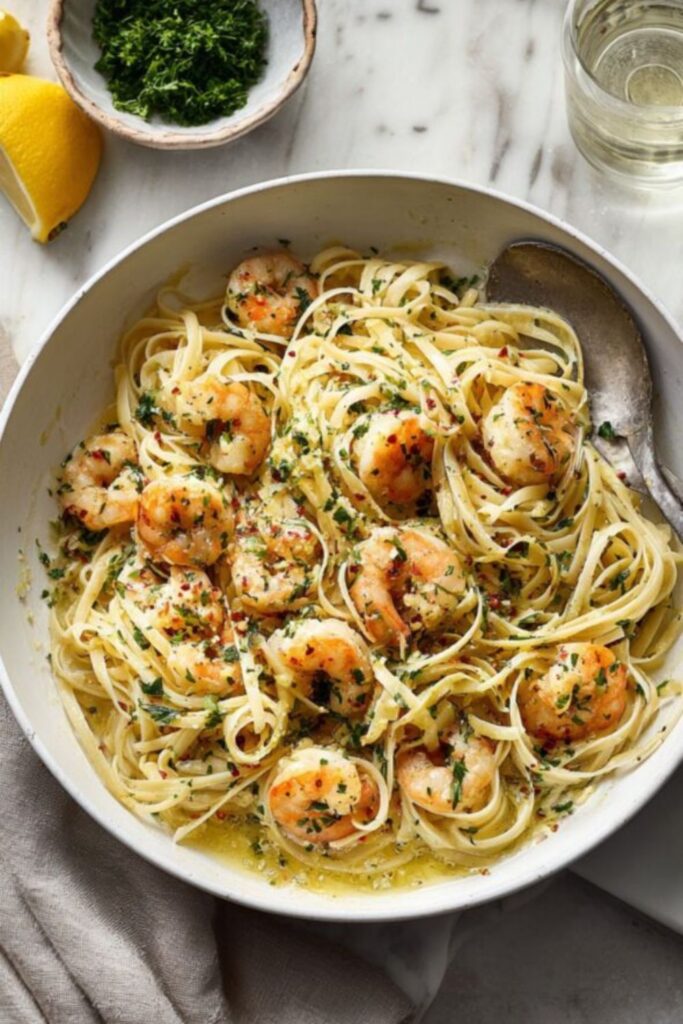 Linguine With Shrimp Scampi