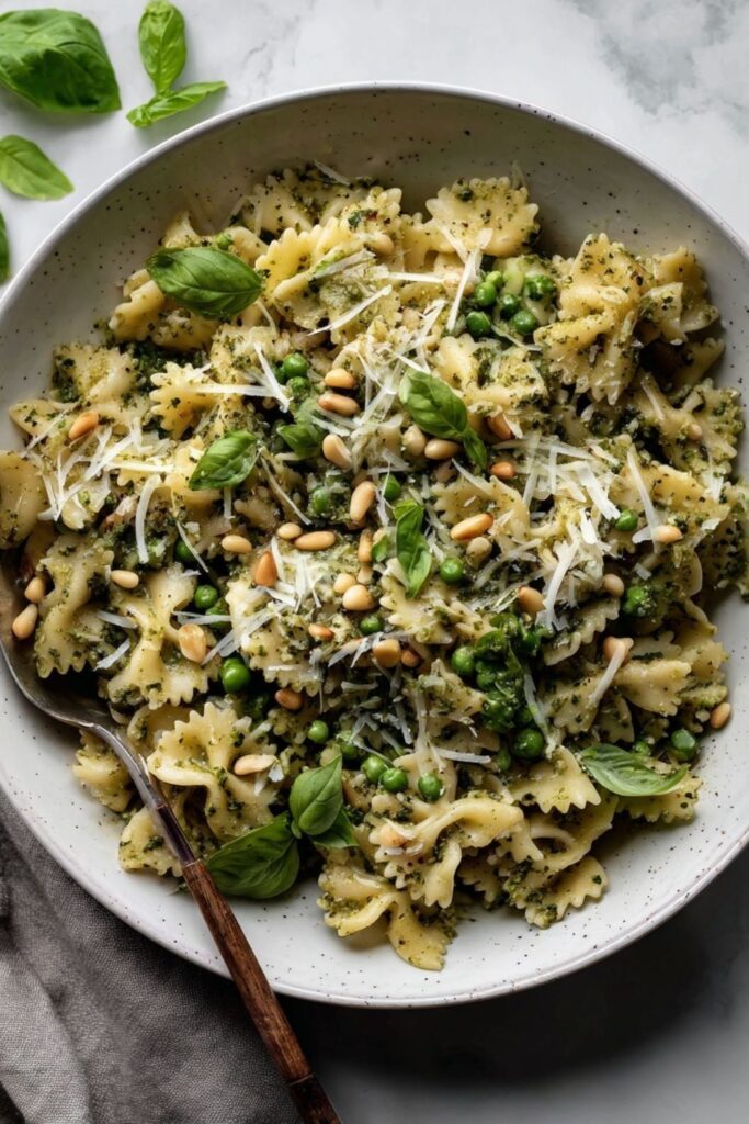 Pasta, Pesto, and Peas