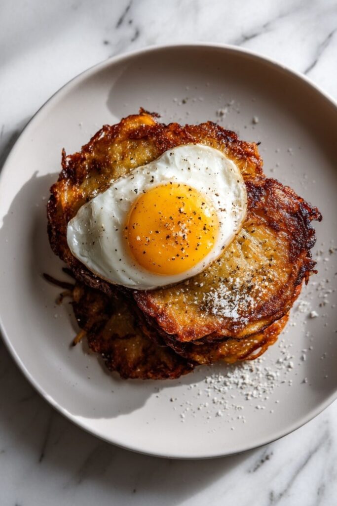 Potato Pancakes With Fried Eggs