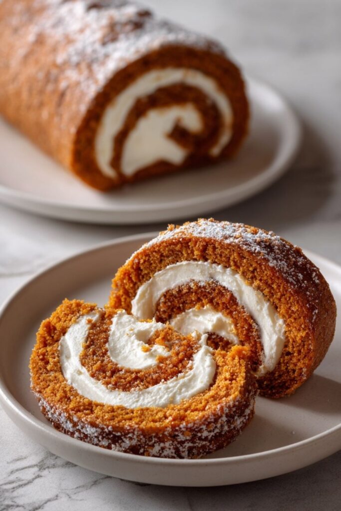 Pumpkin Roulade With Ginger Buttercream