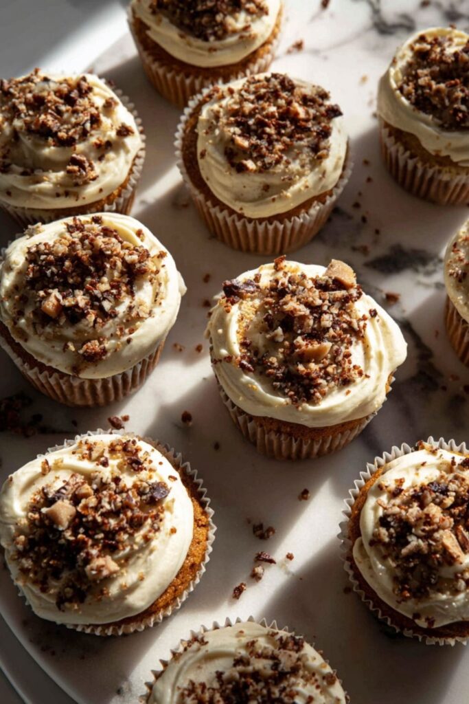 Pumpkin Spice Cupcakes With Maple Frosting