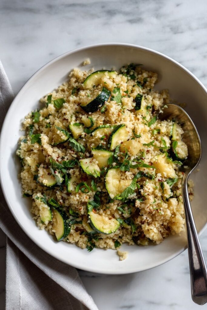 Saffron, Zucchini and Herb Couscous