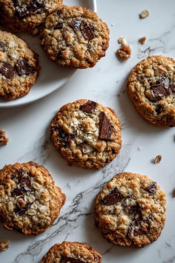 Salty Oatmeal Chocolate Chunk Cookies