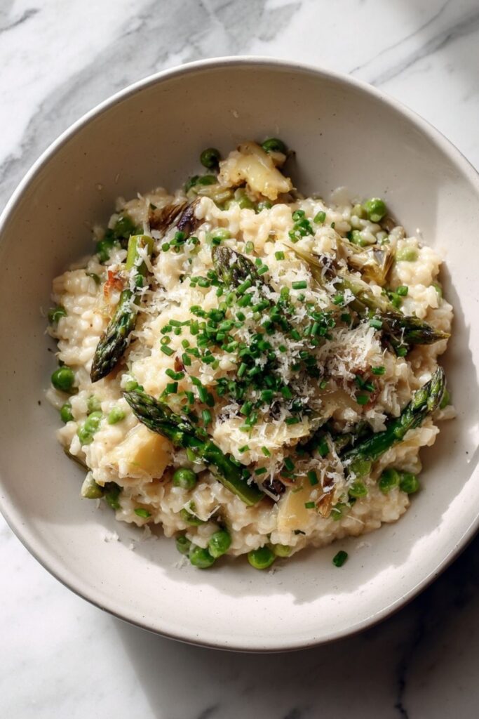 Spring Green Risotto with Artichokes